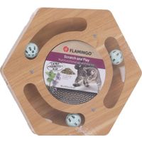 Flamingo Jouet à griffer Densi  Hexagone avec balle Brun