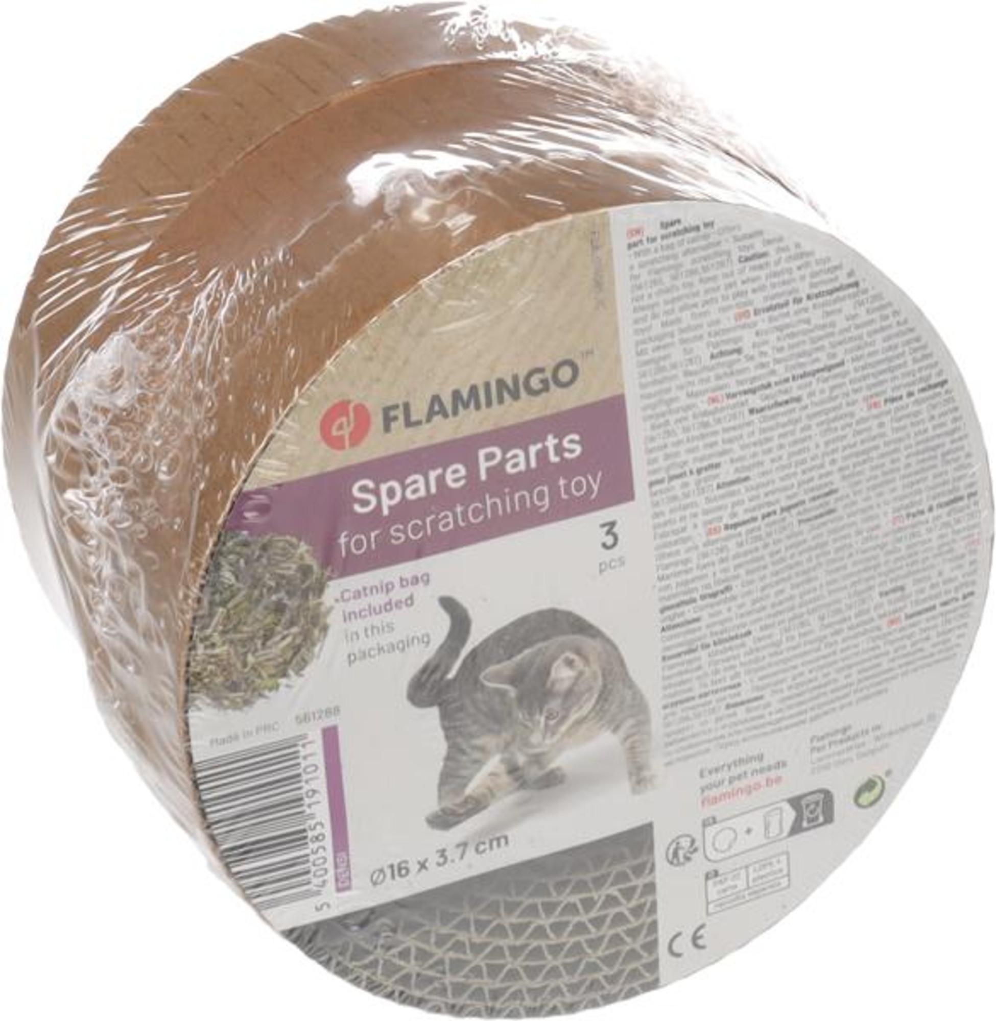 Flamingo Carton à gratter de rechange Densi  Brun