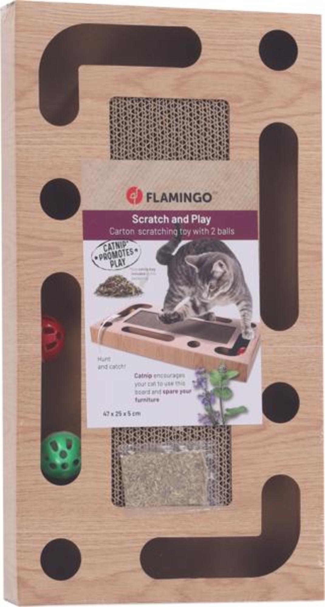 Flamingo Jouet à griffer Crabi Brun