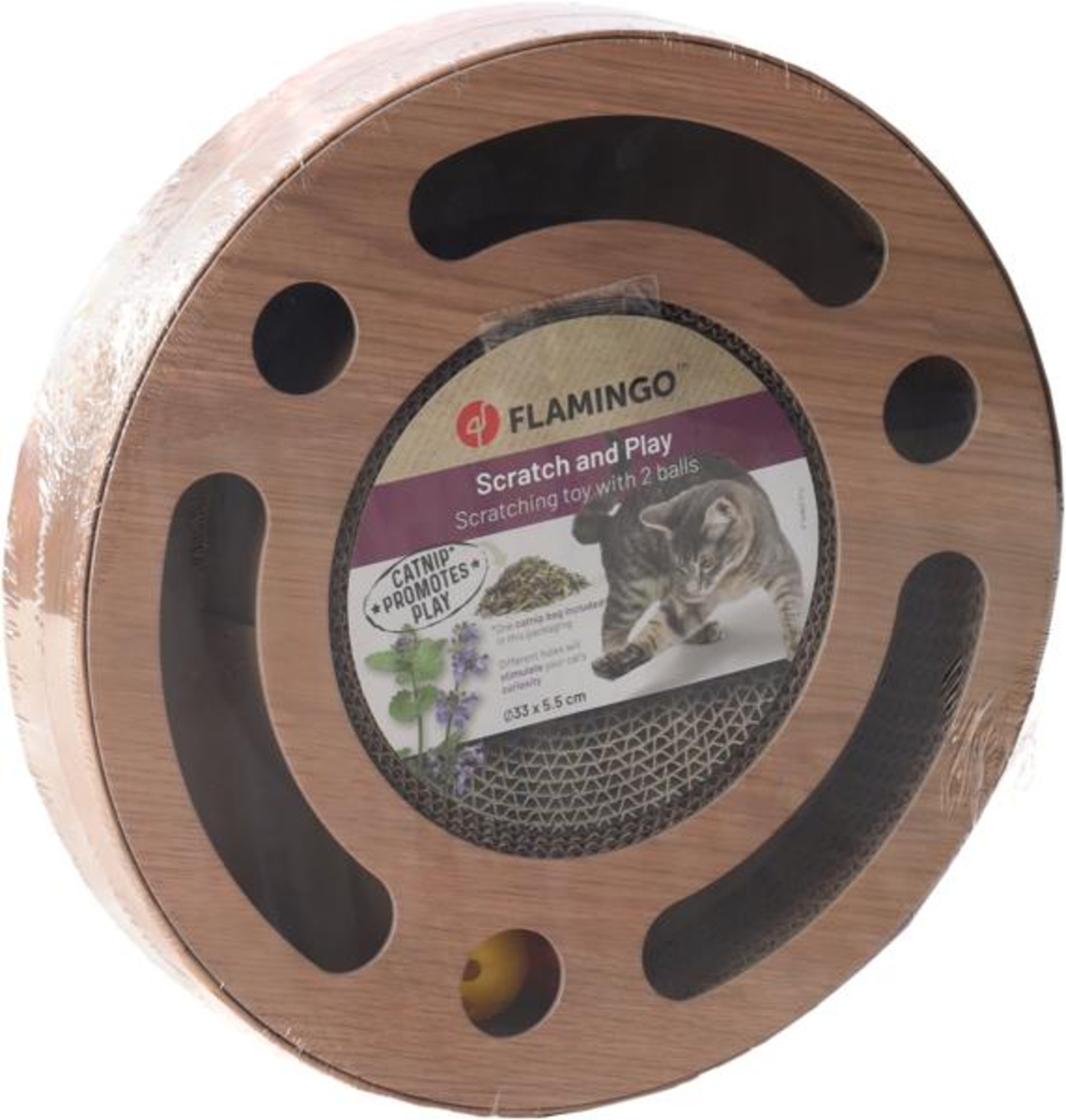 Flamingo Scratching toy Crabi Brown