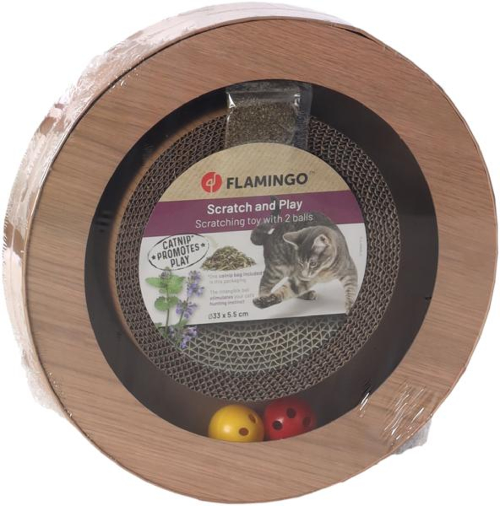 Flamingo Jouet à griffer Crabi Brun