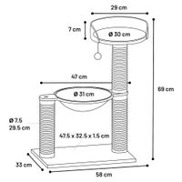 Flamingo Scratching tree  Wilma Grey