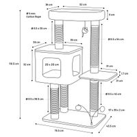 Flamingo Scratching tree  Fati Grey
