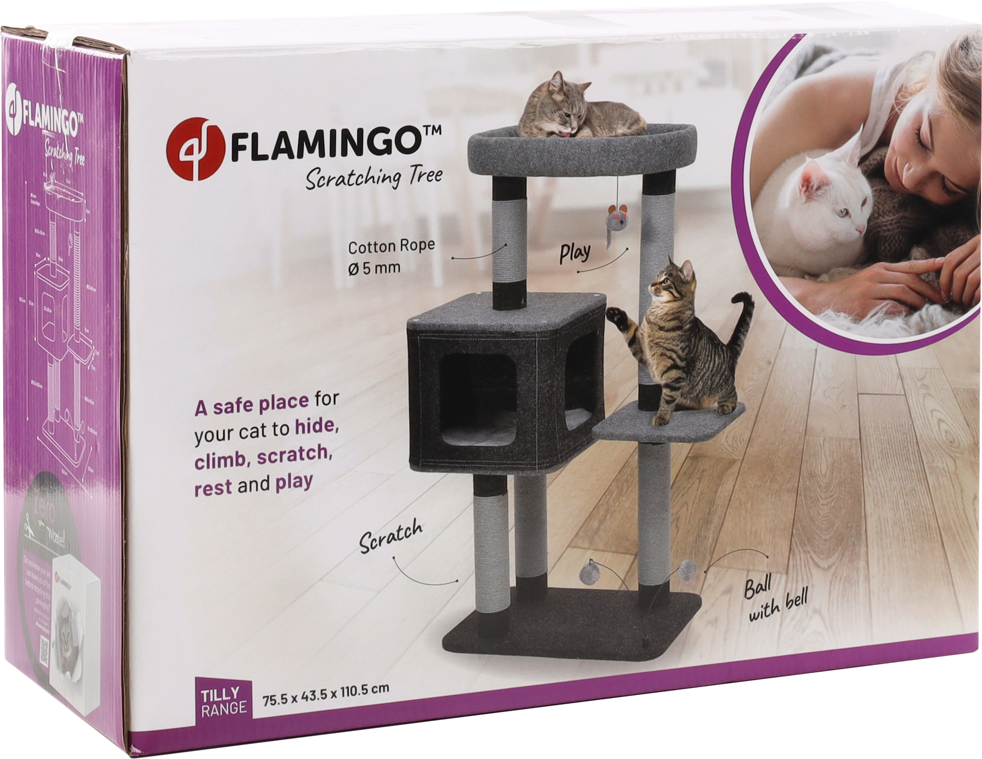 Flamingo Scratching tree  Fati Grey