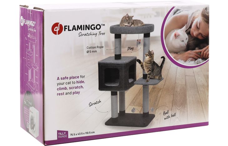 Flamingo Scratching tree  Fati Grey
