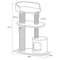 Flamingo Arbre à chat Brandi Noir