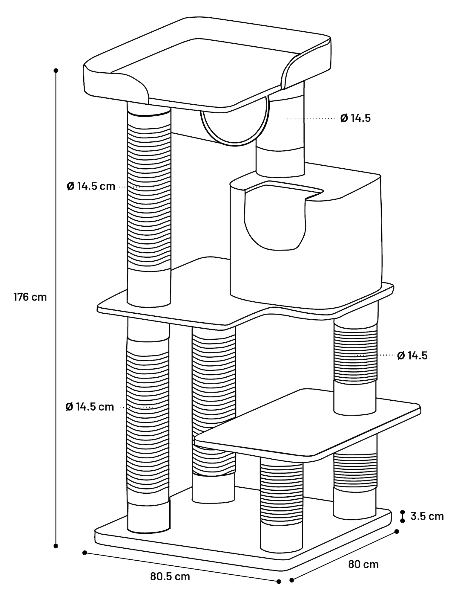 Flamingo Scratching tree  Jessi Grey
