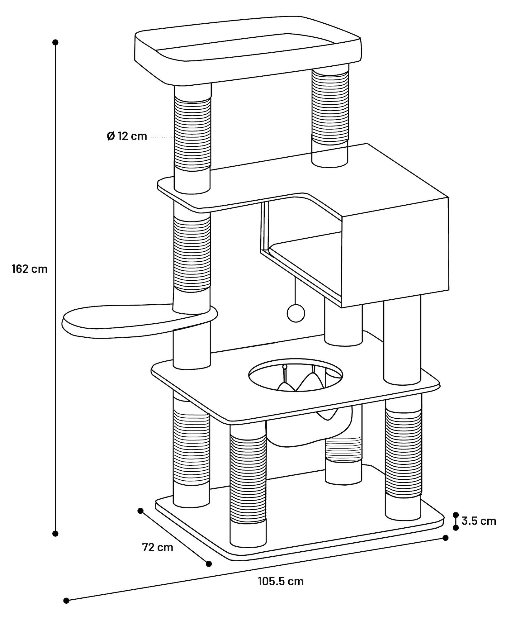 Flamingo Krabpaal Evan Donkergrijs