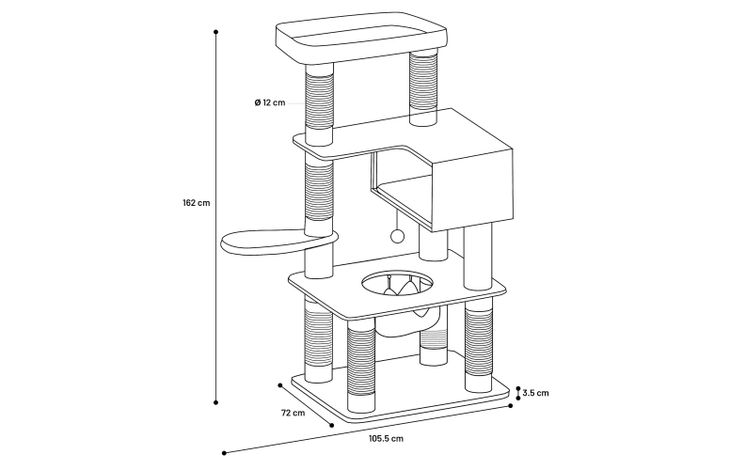 Flamingo Krabpaal Evan Donkergrijs