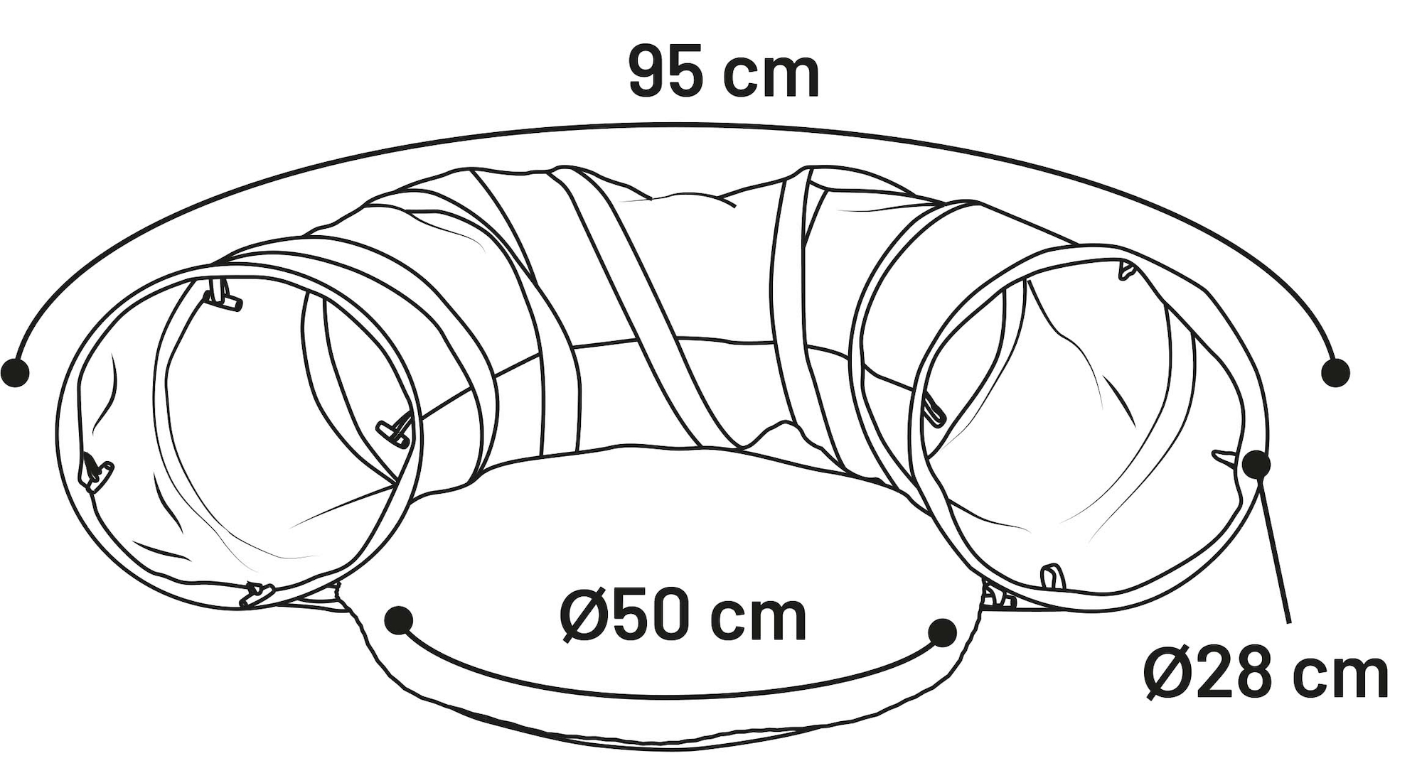 Flamingo Toy Gotar Tunnel with ball Dark grey