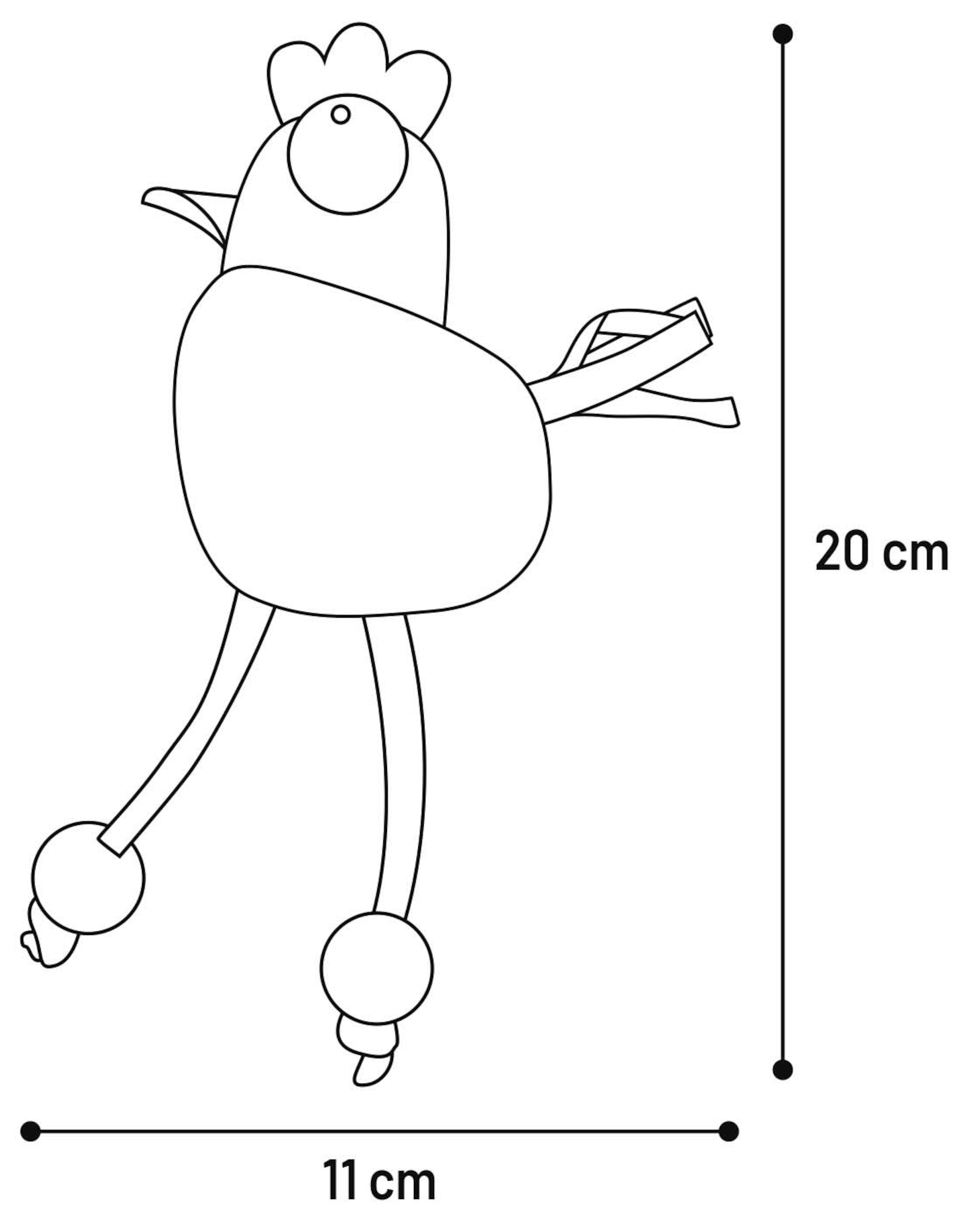 Flamingo Toy Quinty Chicken Blue