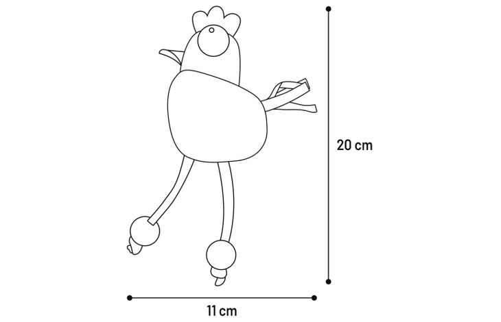 Flamingo Toy Quinty Chicken Blue