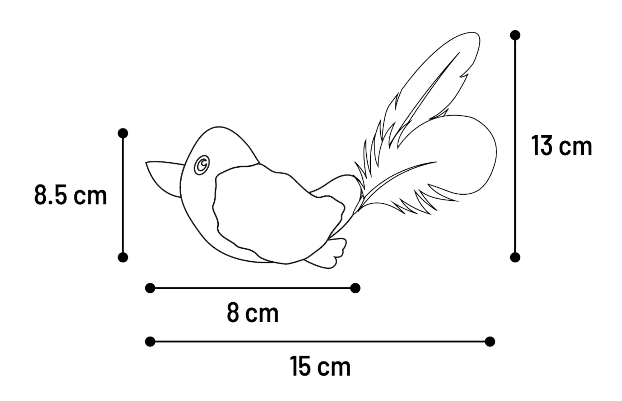 Flamingo Spielzeug Jeany Vogel Dunkelblau