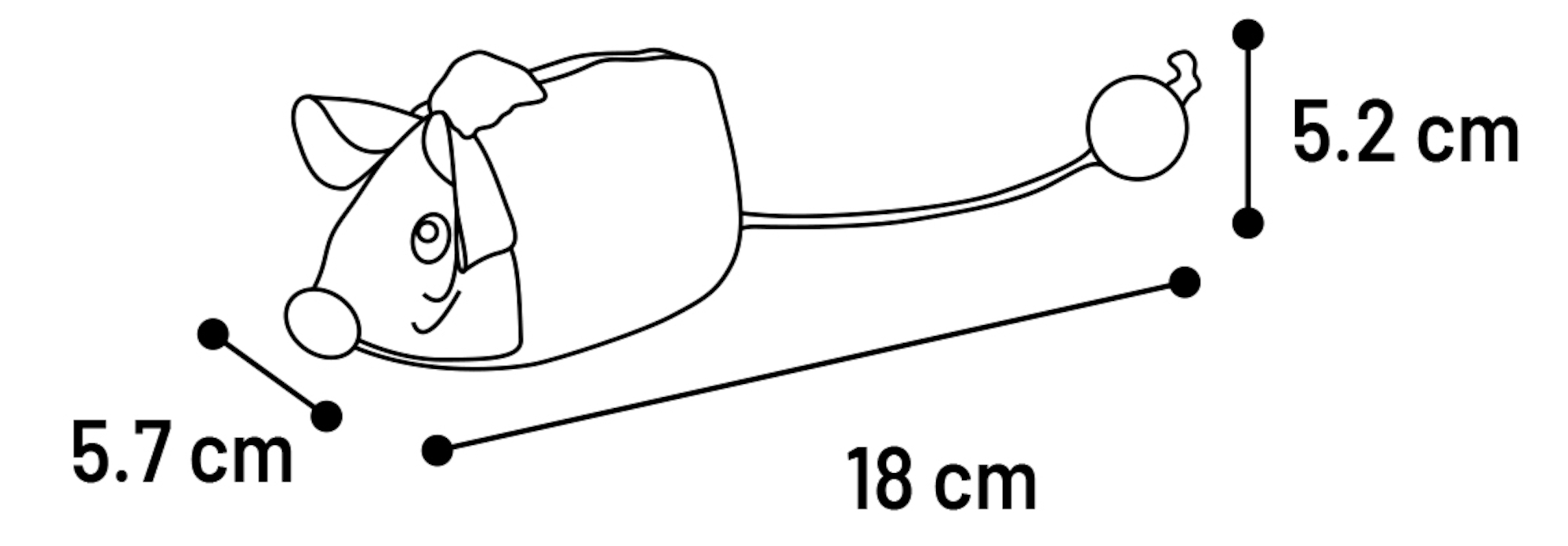 Flamingo Giocattolo Jeany Topolino Azzurro scuro