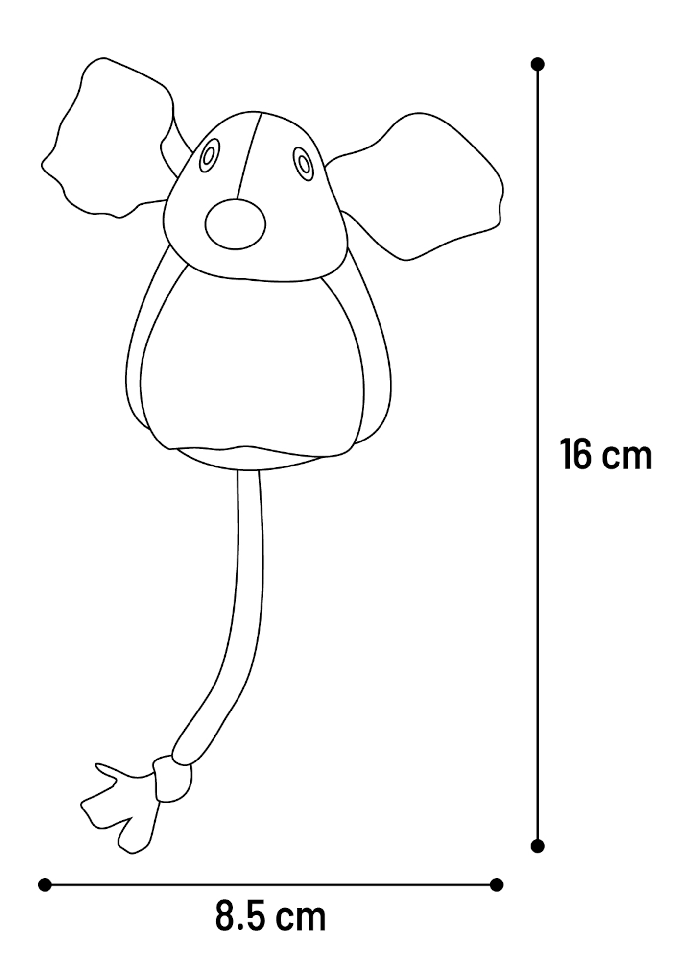 Flamingo Spielzeug Jeany Maus Dunkelblau