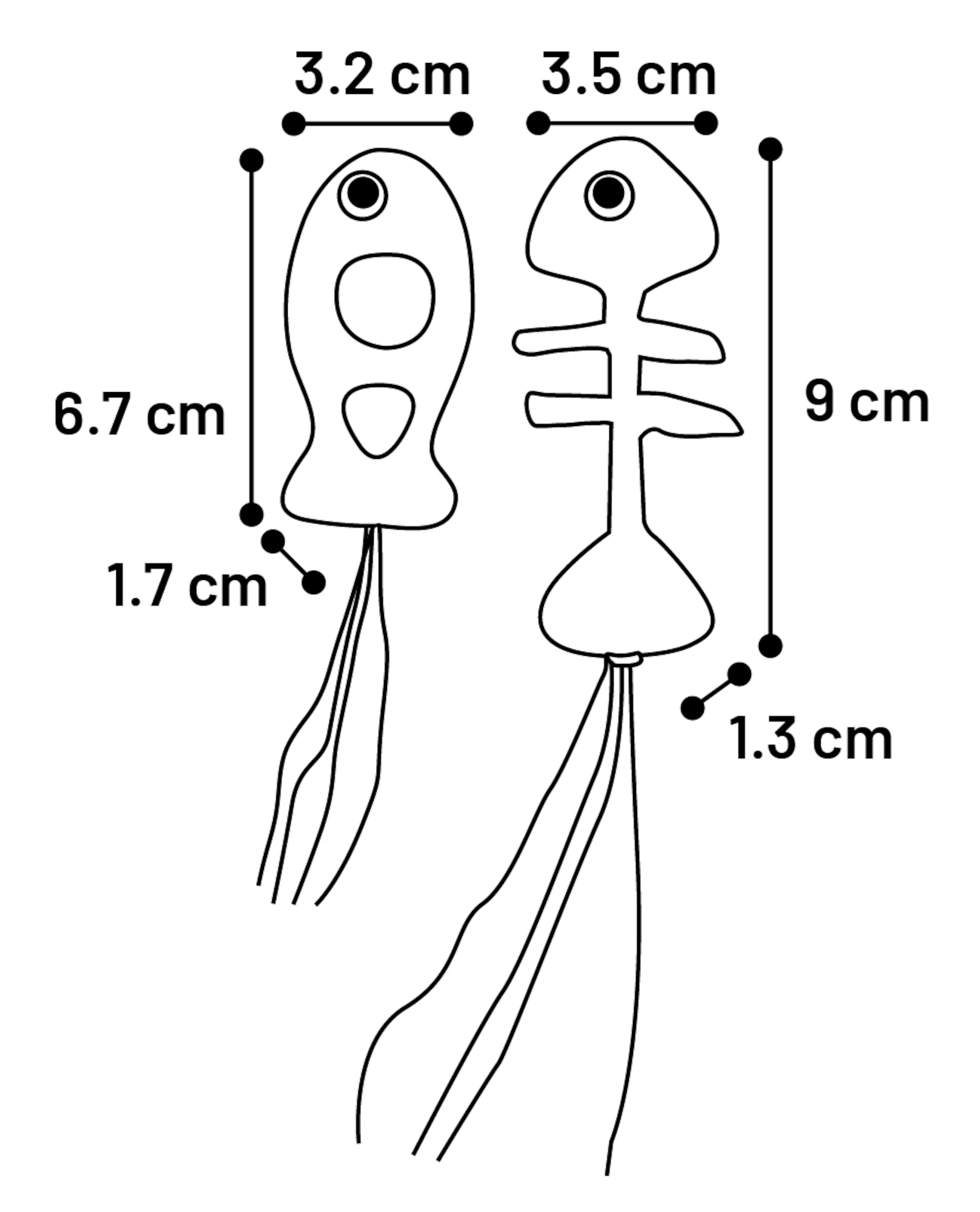 Flamingo Juguete Boleo Pez & Espina de pescado Verde