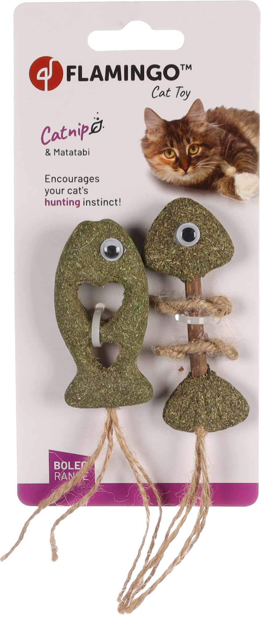 Flamingo Juguete Boleo Pez & Espina de pescado Verde