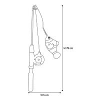 Flamingo Jouet Rodney Poisson clown & Canne à pêche Orange