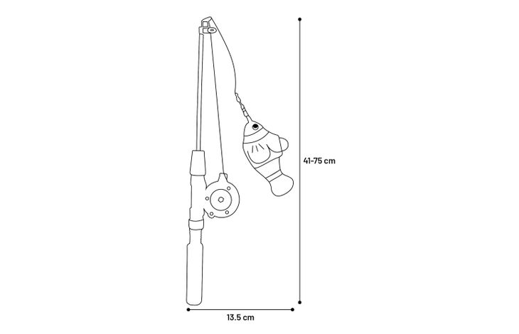 Flamingo Jouet Rodney Poisson clown & Canne à pêche Orange