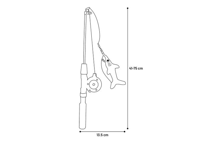 Flamingo Juguete Rodney Tiburón & Caña Gris
