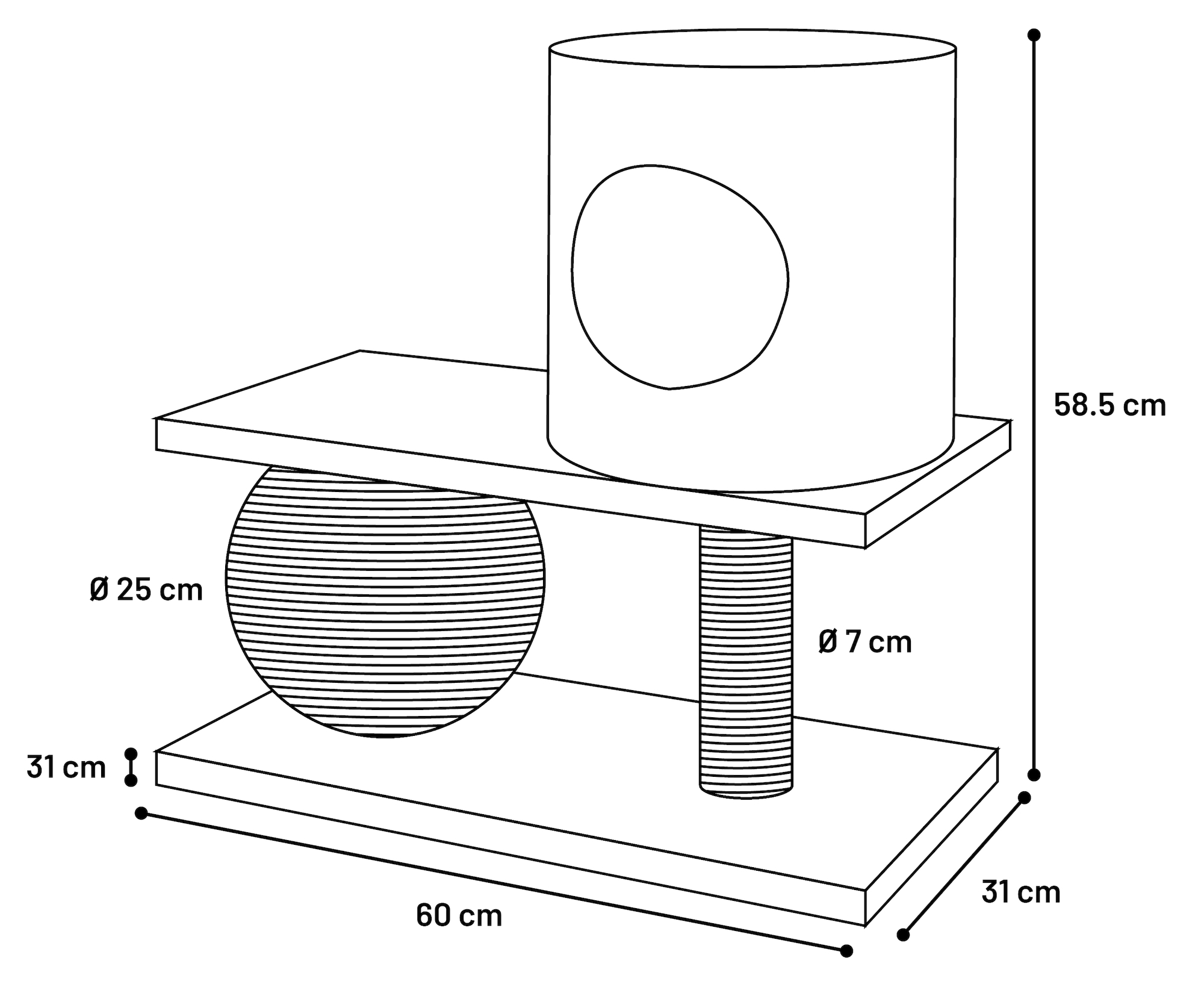 Flamingo Scratching tree  Maha Beige