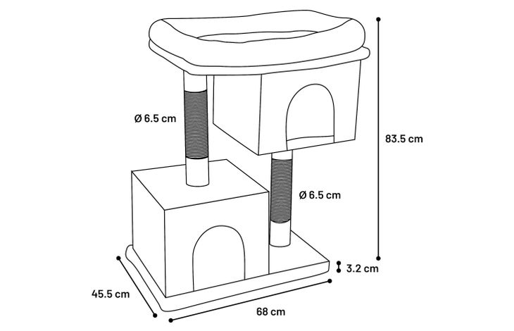 Flamingo Scratching tree  Kajal Grey
