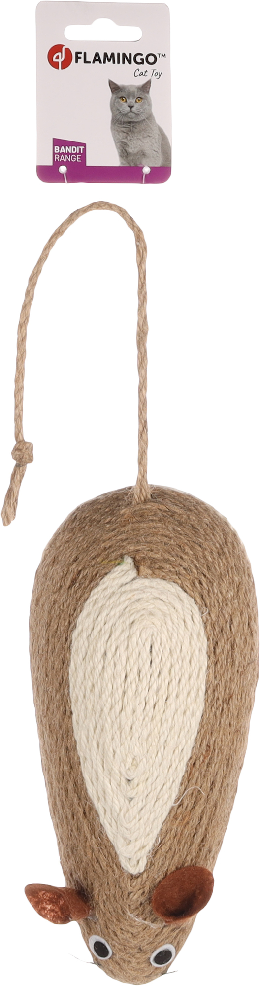 Flamingo Speelgoed Bandit Muis Minoes Beige