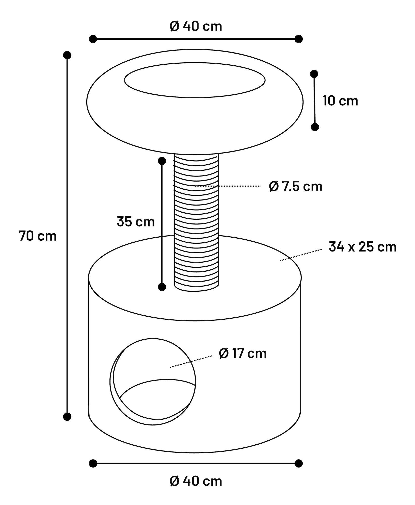 Flamingo Scratching tree  Odie Taupe