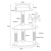 Flamingo Scratching tree  Kira Dark grey