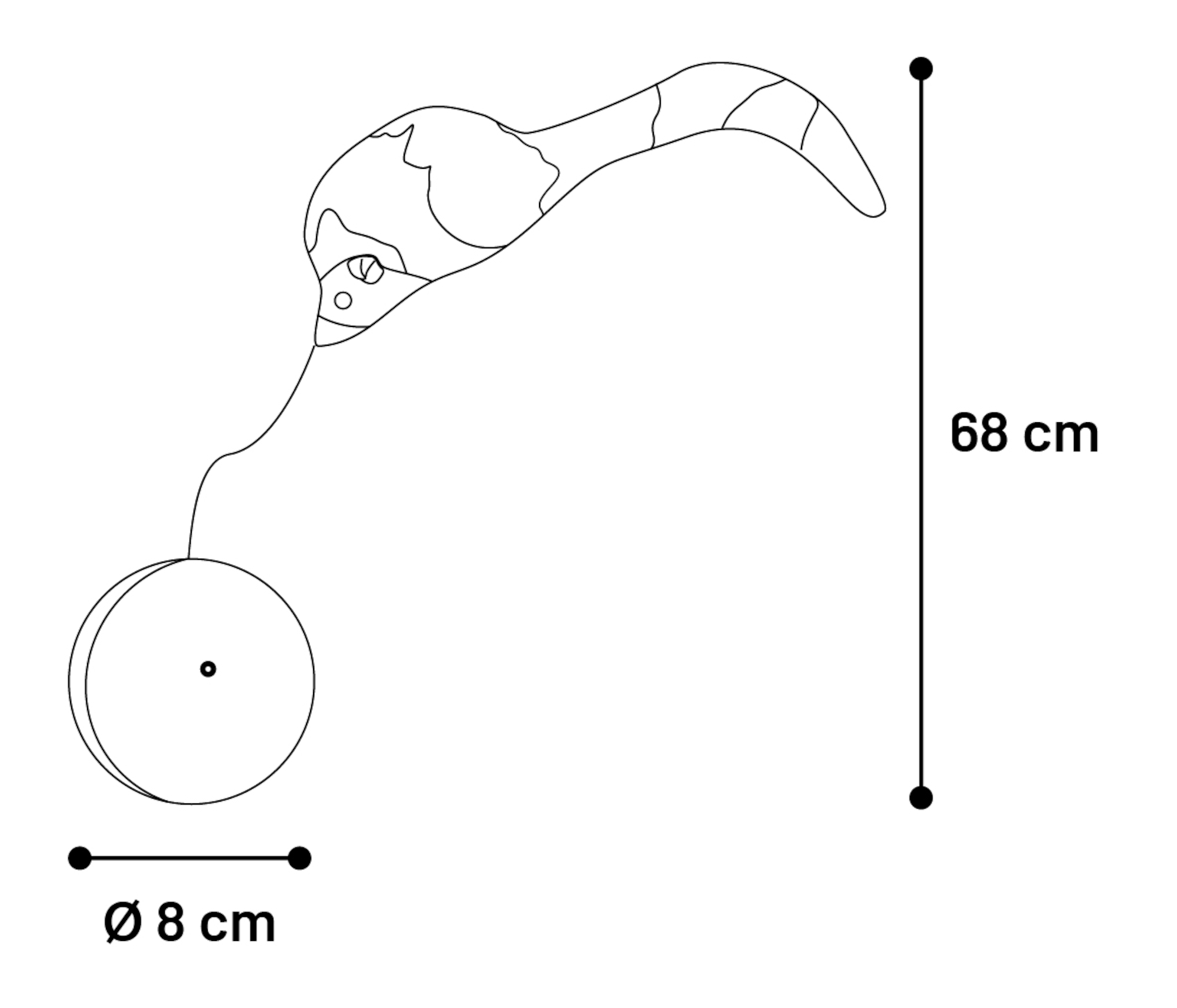 Flamingo Electronic toy Boula Mouse with ball Dark grey