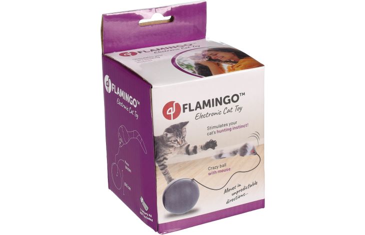 Flamingo Elektronisch Speelgoed Boula Bal & Muis Donkergrijs