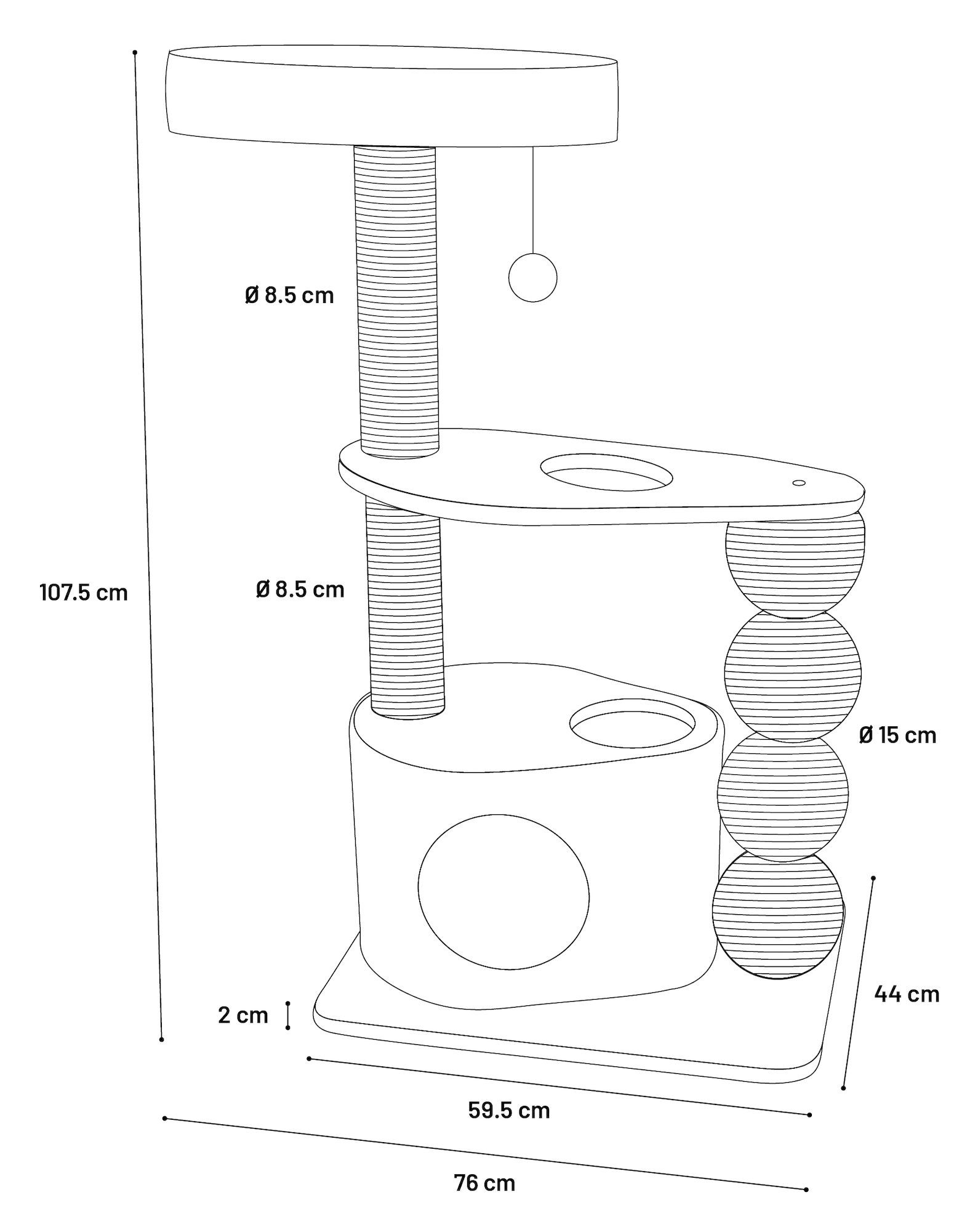 Flamingo Scratching tree  Horacio Blue
