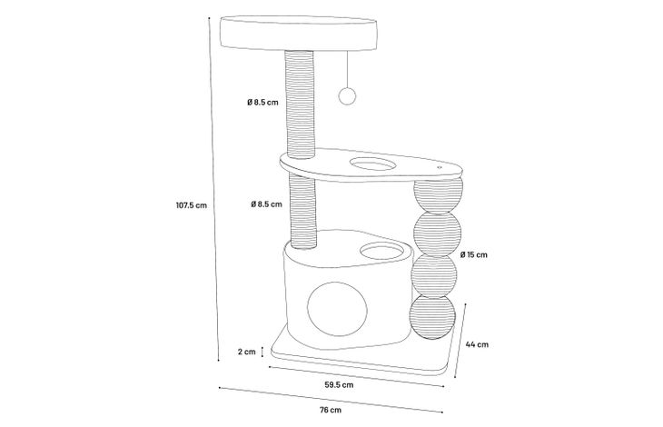 Flamingo Scratching tree  Horacio Blue