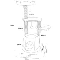 Flamingo Scratching tree  Berliot Black