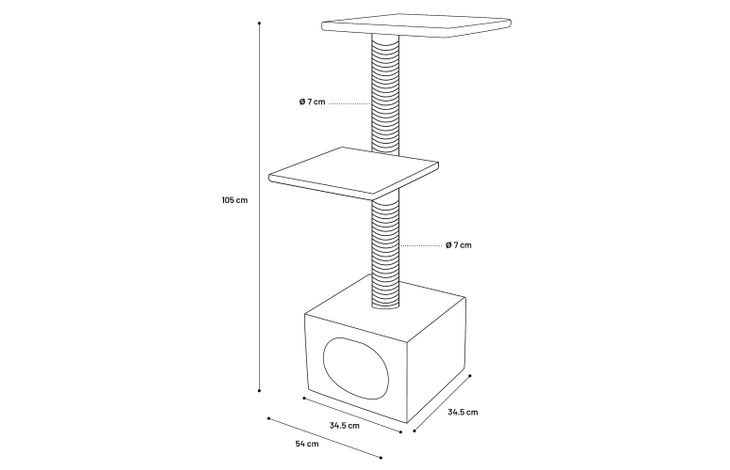 Flamingo Scratching tree  Simon Grey