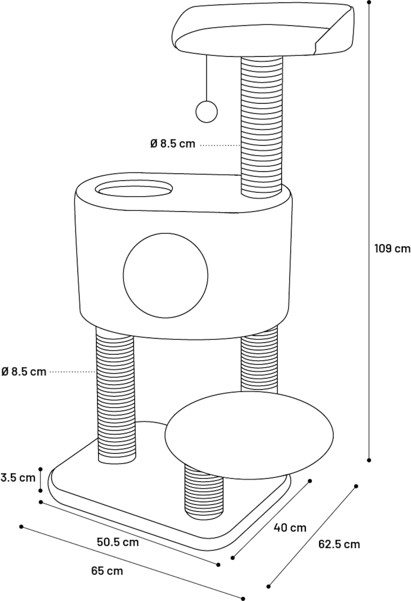 Flamingo Arbre à chat Spencer Gris
