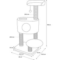 Flamingo Arbre à chat Spencer Gris