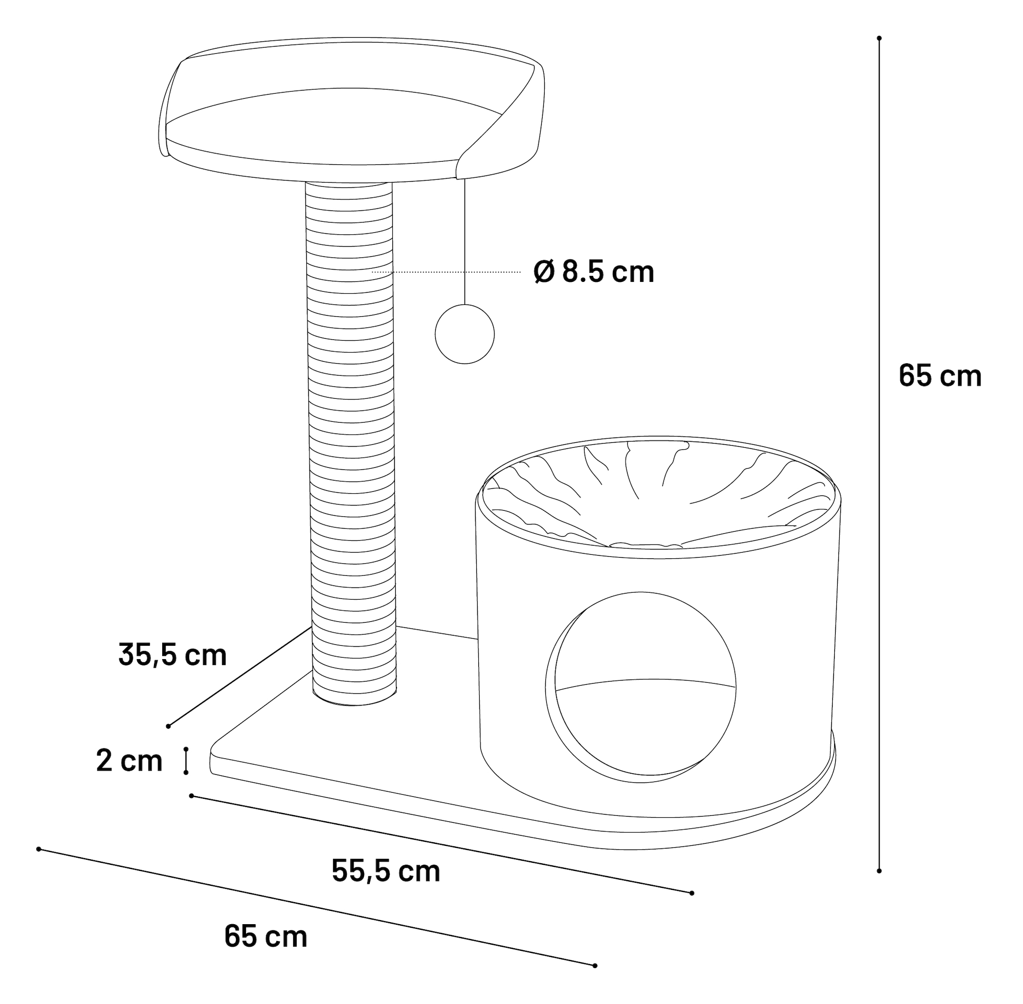 Flamingo Scratching tree  Kara Grey