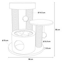 Flamingo Arbre à chat Hana Gris