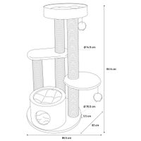 Flamingo Scratching tree  Tarra Grey
