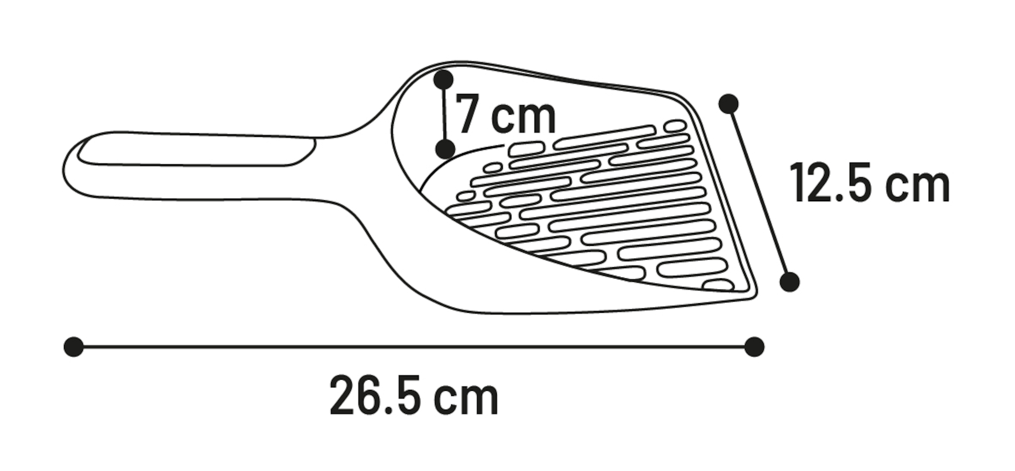 Flamingo Cat litter scoop Manu Petrol