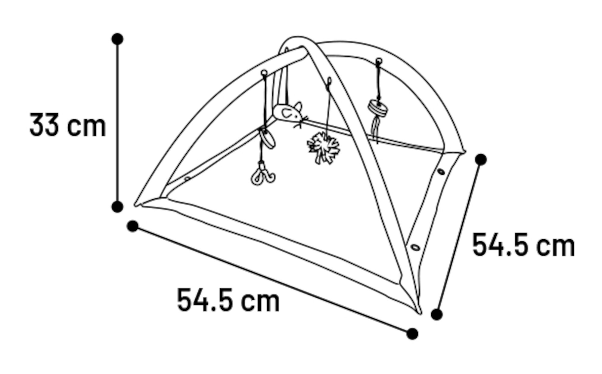 Flamingo Toy Zerba Playmat White & Black