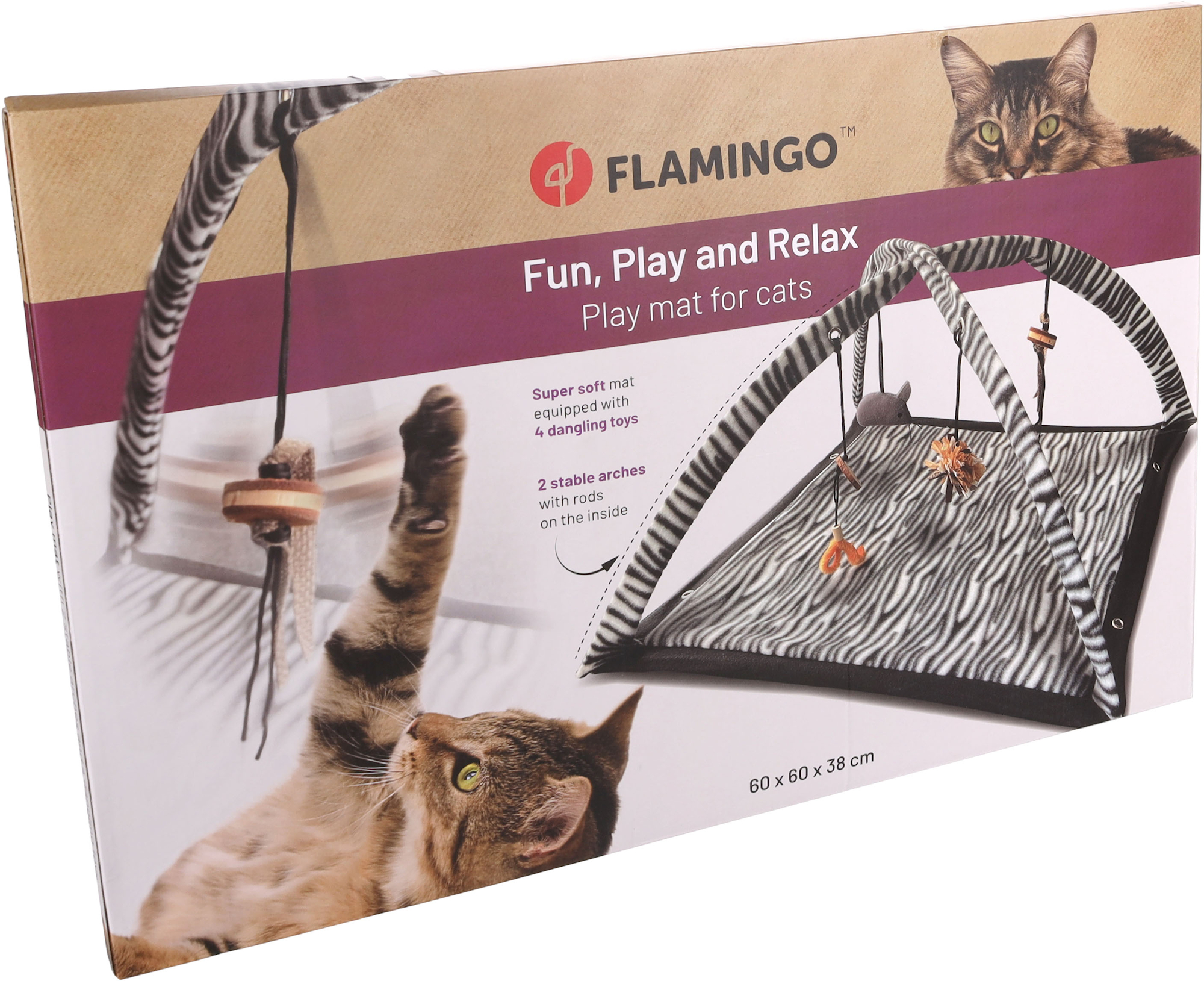 Flamingo Toy Zerba Playmat White & Black