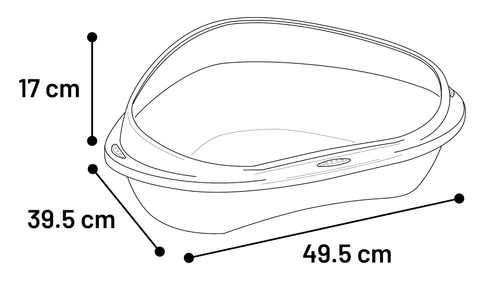 Flamingo Litter tray Corner modell Sadio Taupe