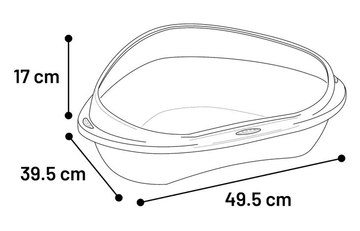 Flamingo Litter tray Corner modell Sadio Taupe