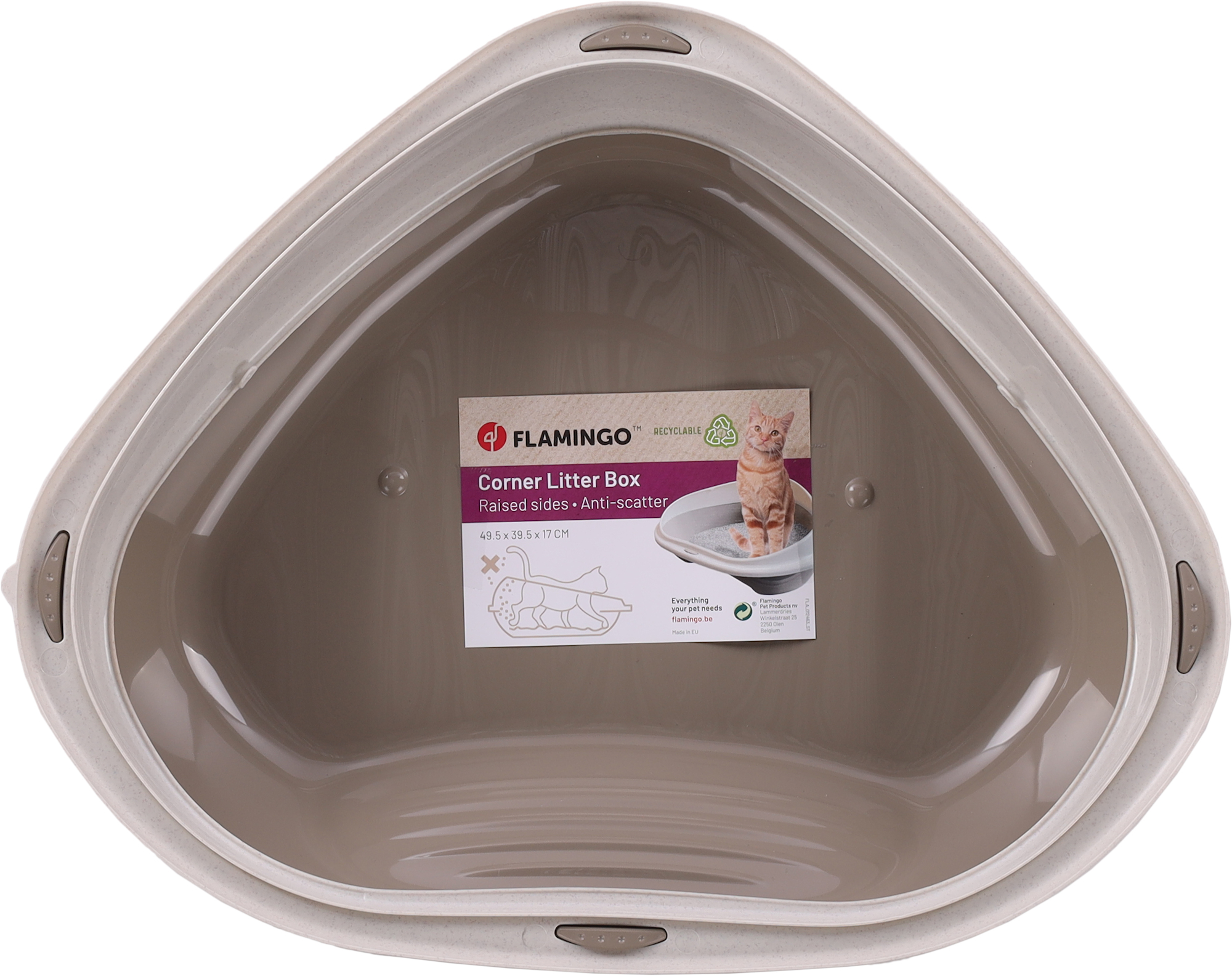 Flamingo Litter tray Corner modell Sadio Taupe