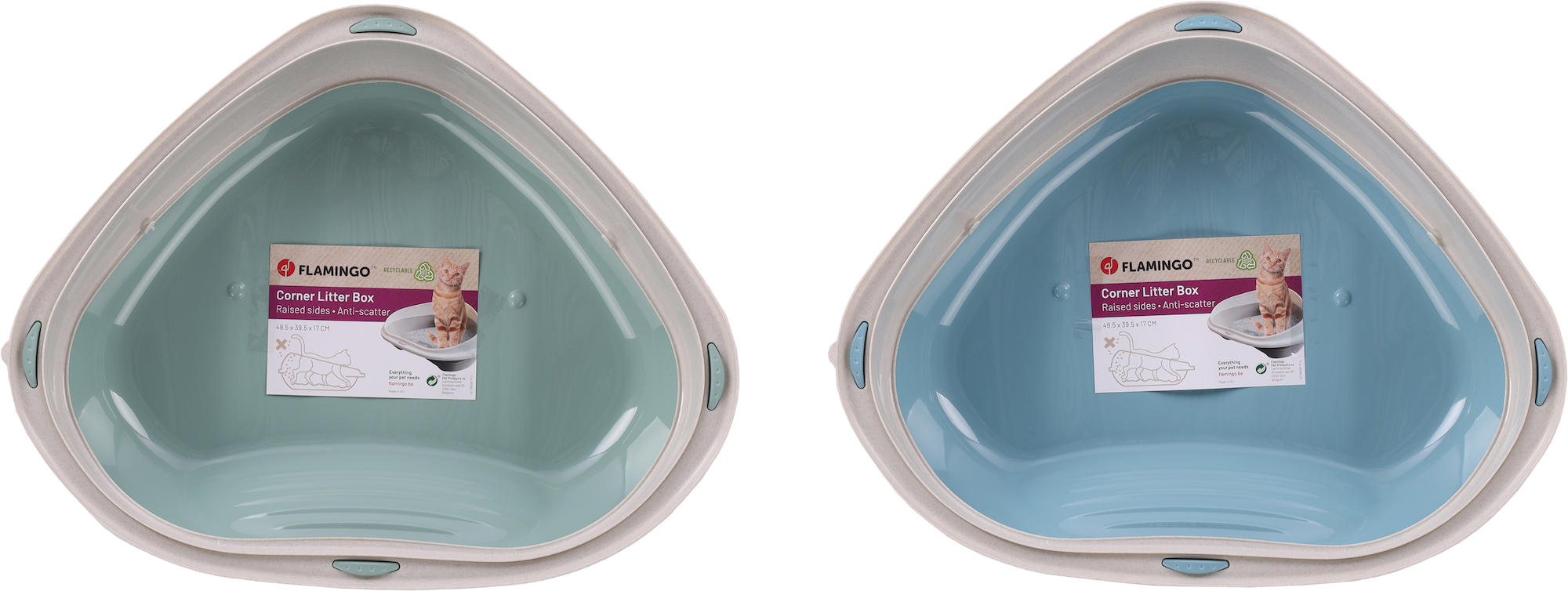 Flamingo Litter tray Corner modell Sadio Multiple colours