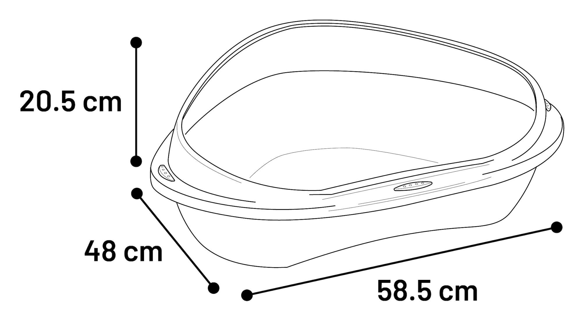 Flamingo Litter tray Corner modell Sadio Taupe