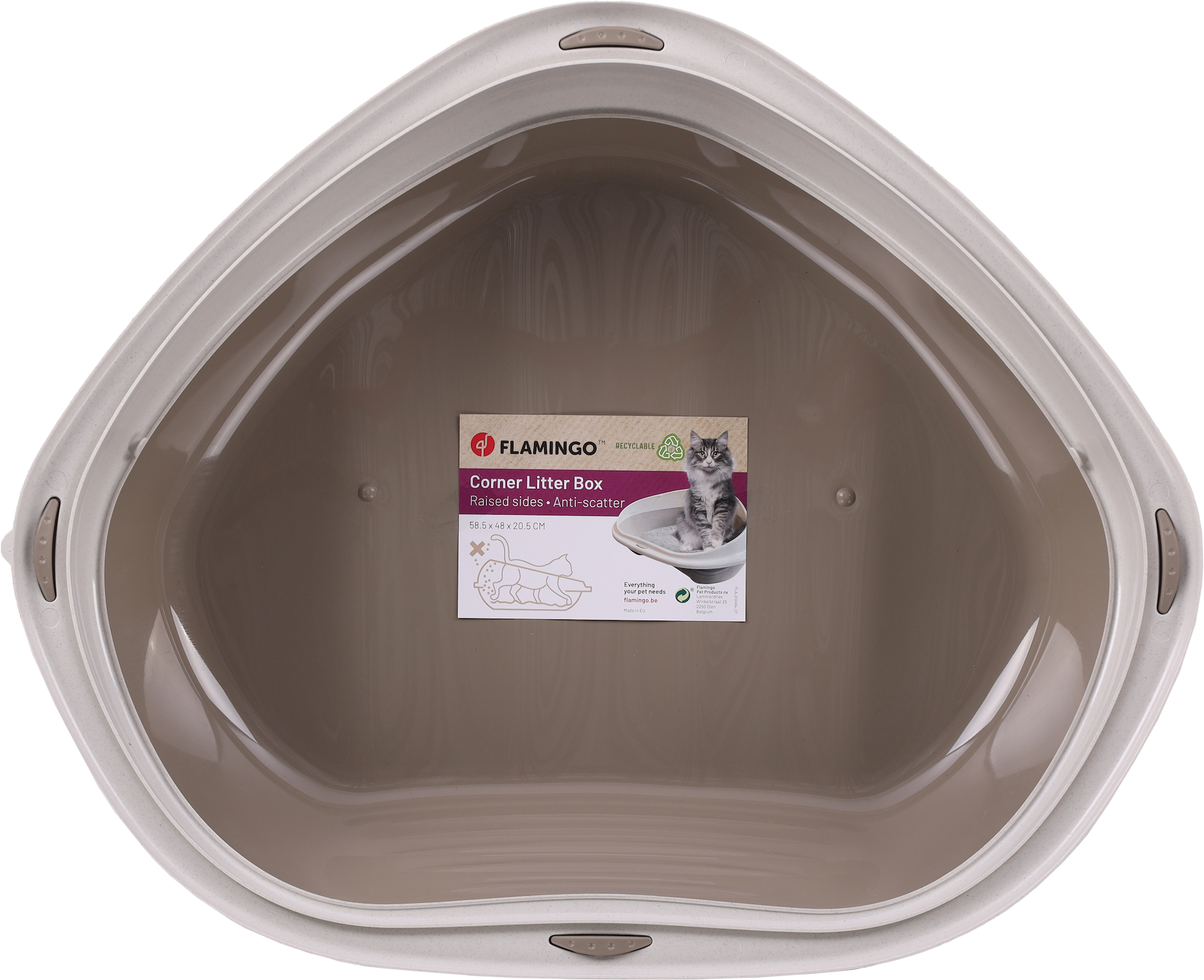 Flamingo Litter tray Corner modell Sadio Taupe