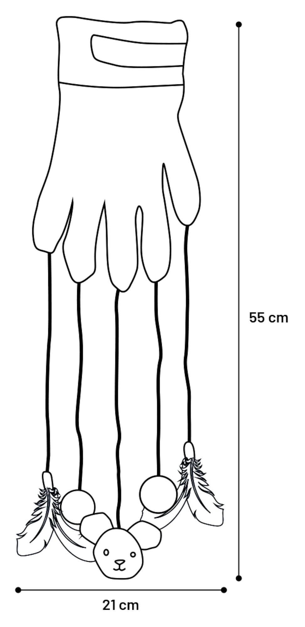 Flamingo Jouet Marion Gant Bleu